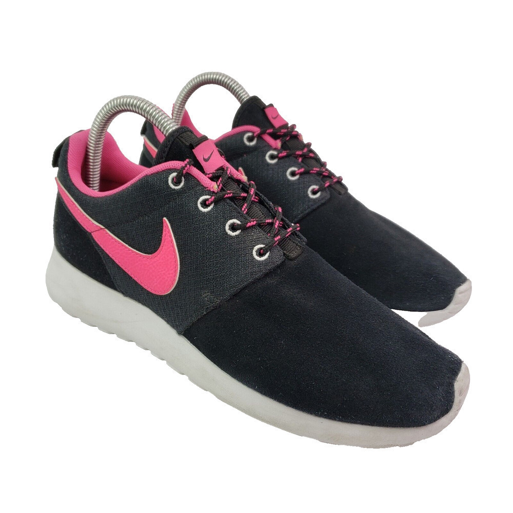 Nike Roshe One Girls Size 6Y Womens Sz 7.5 Black Pink Running Sneaker Shoes